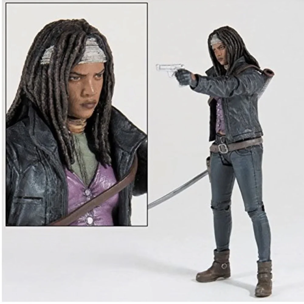 The Walking Dead Michonne plastic action Figurine & Accessories Fan Show Zombie